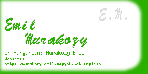 emil murakozy business card